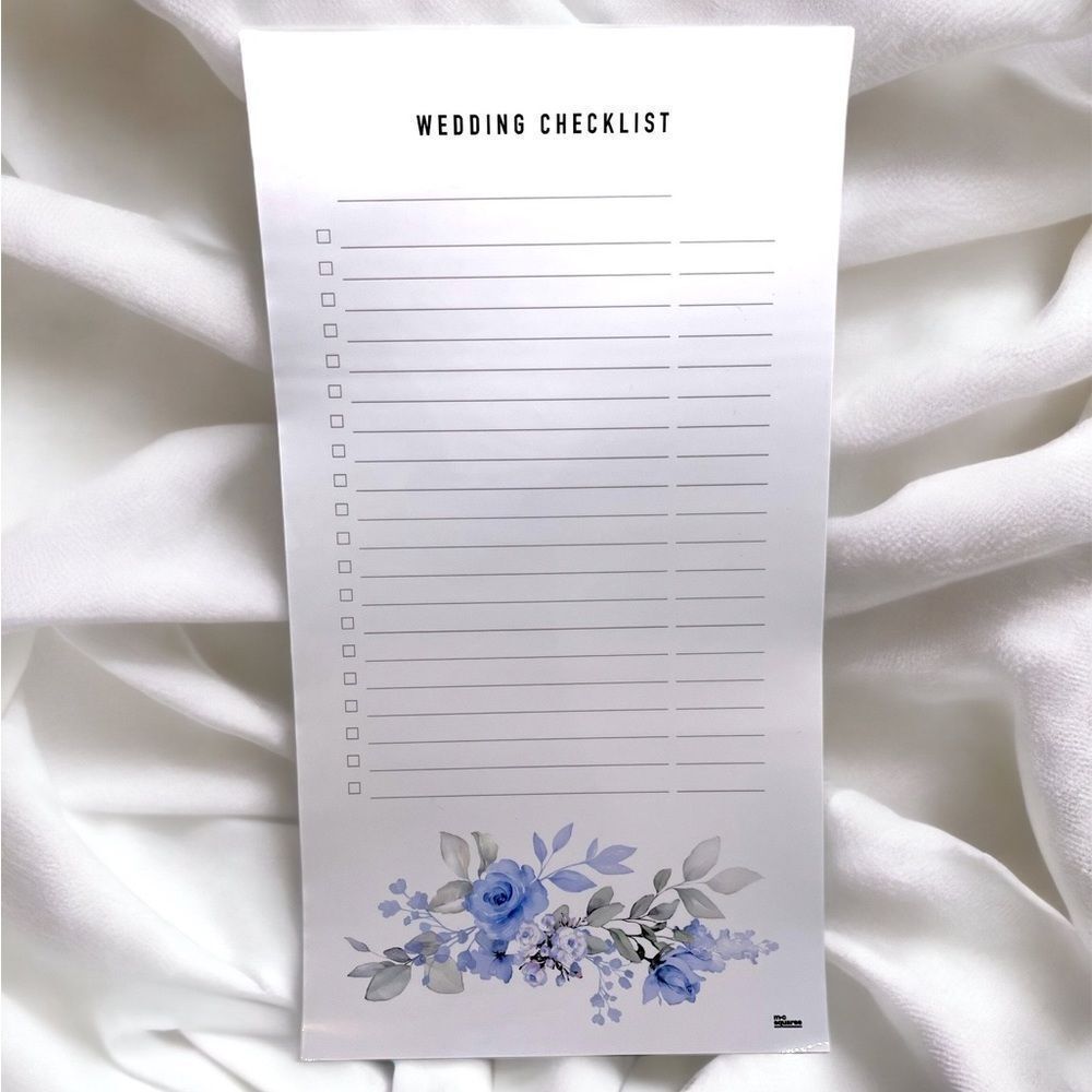 NWT M.C. Squares Wedding Checklist Reusable Adhesive Dry Erase Board
